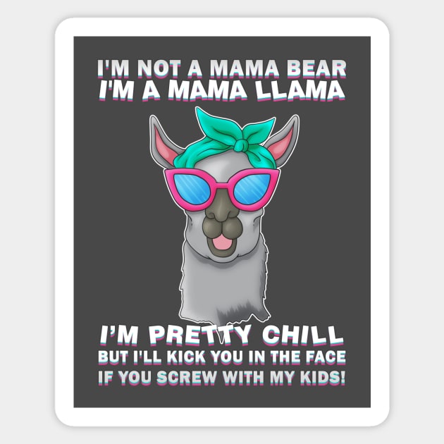 Mama Llama Sticker by Jarrodjvandenberg